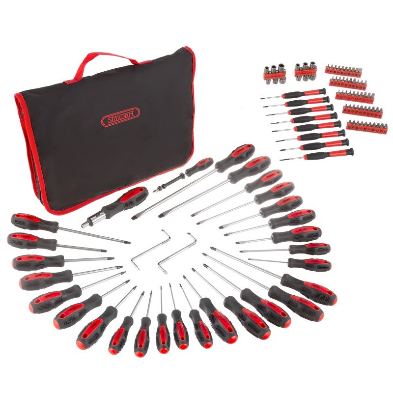 Stalwart 100PC Magnetic Screwdriver Set with Bag, 1 of 7