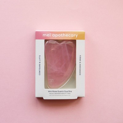 Mei Apothecary Mini Rose Quartz Gua Sha Facial Massage Beauty Tool