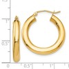 Black Bow Jewelry 4mm x 25mm 14k Yellow Gold Classic Round Hoop Earrings - 4 of 4