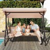 EROMMY Outdoor Porch Swing with Adjustable Hardtop - 2 of 4