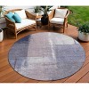 Lavender And Ivory Abstract Washable Indoor Outdoor Area Rug - 2 of 4