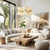 Rennnsan Galvune 26"W 10-Light Hourglass Shape Ratten Boho Dimmable Chandelier in Gold - 2 of 4