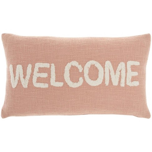 Welcome lumbar outlet pillow