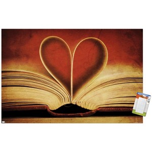 Trends International Tom Quartermaine - Book Pages in Heart Shape Unframed Wall Poster Prints - 1 of 4