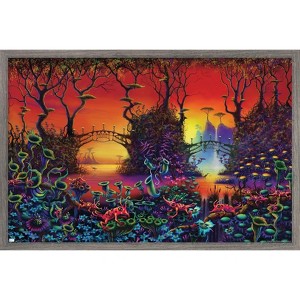 Trends International Danny Flynn - Red Jungle Framed Wall Poster Prints - 1 of 4