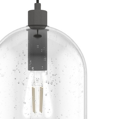 Noble Bronze Seeded Glass LED Pendant Light
