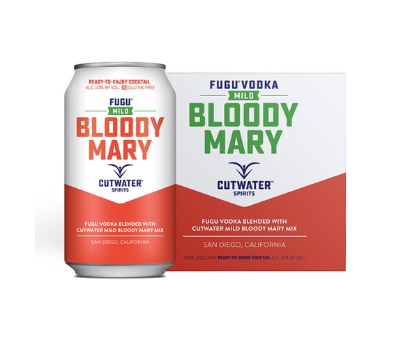 Cutwater MIld Bloody Mary Ready to Drink Cocktail - 4pk/12fl oz