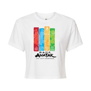 Women's - Avatar: The Last Airbender - Four Nations Cropped Graphic T-Shirt - 1 of 4