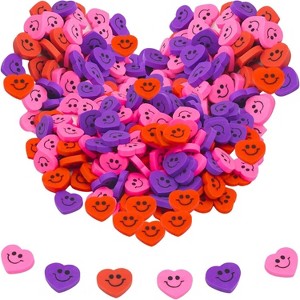 Mini Heart Erasers 144 Pack for Kids, Valentines Erasers in Bulk Stationary Gifts & Reward Prizes by 4E's Novelty - 1 of 4