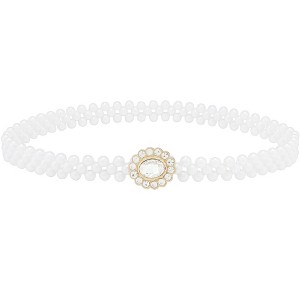 INSPIRE CHIC Women's Faux Pearl Rhinestones Apparel Belt 65cm x 2cm 1 Pc - 1 of 4