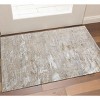 HomeRoots 2' X 3' Ivory Gray And Tan Abstract Distressed Area Rug - 2 of 3