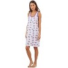 Casual Nights Women's Cotton Sleeveless Nightgown Chemise - 2 of 4