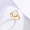 Teardrop Opal Ring for Women Isabella 4 Ct Pear Shape Sterling Silver CZ Halo Ginger Lyne Collection - 3 of 4