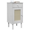 vidaXL Bedside Cabinet SENJA Rattan Look White 15.7 in.x13.8 in.x31.5 in. Solid Wood Pine - 3 of 4