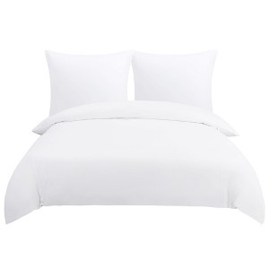 PiccoCasa 110gsm Microfiber Comfortable Duvet Cover with 31.5" Pillowcases Set 3 Pcs - 1 of 4