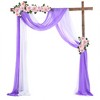 1pc/2pcs 70*550cm,Elastic Chiffon Arch Drapery For Wedding Decoration Stage Background Cloth Gauze Curtain - 3 of 4