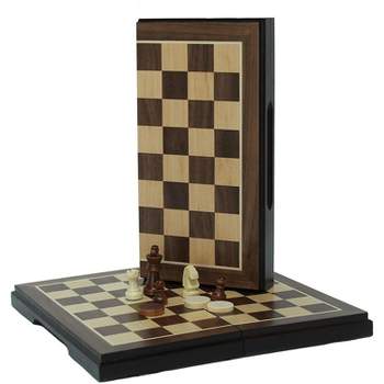 340mm*340mm Good Quality Wood International Chess No Magnet Echecs Foldable  Case Interesting Games Educational Intelligent Toy