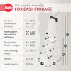 Hailo Folding Step Stool, Non-Slip Collapsible Aluminum 3 Step Ladder with 9 Foot Reach & Tray for Garage, Home & Kitchen, K95, Silver - 4 of 4