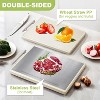 Stainless Steel Cutting Board: 16x10 inch Double-Sided, PP Chopping Boards with Stainless Steel Handles - 2 of 4