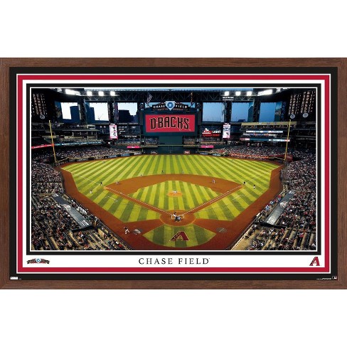 Trends International MLB Boston Red Sox - Logo 22 Framed Wall Poster Prints  Mahogany Framed Version 22.375 x 34