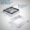 Hike Crew RV Accessories, 11” RV Roof Vent Fan W/LED Light - White - 2 of 4