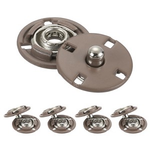 Unique Bargains Alloy Invisible Durable High Hardness Buckle Fasteners Press Studs Buttons 5 Pcs - 1 of 4