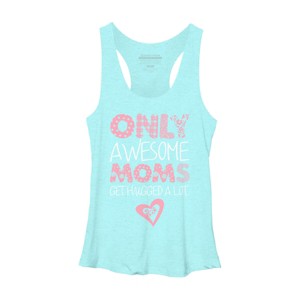 Women's Design By Humans Only Awesome Moms Get Hugged A Lot By growngratitude Racerback Tank Top - 1 of 2
