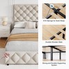 Full/QUEEN/King Size Bed Frame with 4 Drawers and Headboard Tufted Design Linen Upholstered Platform Bed Frame No Box Spring Need - 4 of 4