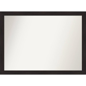 42" x 31" Non-Beveled Espresso Narrow Wall Mirror - Amanti Art: Modern Rectangle, Wall Mount - 1 of 4