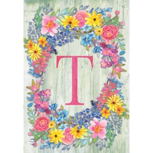 Briarwood Lane Spring Garden Flag 18x12.5 For Outdoor Spring Monogram Letter T Garden Flag Flag For Spring Garden Flag Flags For Outside - 1 of 4