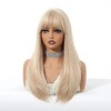 Jessie's Wig Cosplay Heat Resistant Long Synthetic Wigs Long Layered Blonde Synthetic Wig with Bangs for Women 24 Inch 1 Pc/Pack - 2 of 4