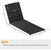 Aghana Digitals 2-Pack Foldable Outdoor Chaise Lounge Cushions, 80"x26" Black UPF50+ Olefin, 25D - 2 of 4