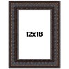 PosterPalooza | 3.5" Wide Ornate Brown Picture Frame - UV Acrylic, Foam Board Backing, Hanging Hardware - 2 of 4