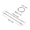 Unique Bargains Stainless Steel Retractable Thin Lanyard Cables with Key Rings 10 Pcs - 2 of 4