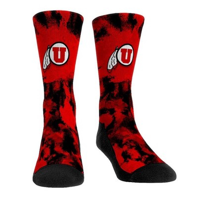 NCAA Utah Utes Paint Crew Socks - L/XL