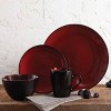 Gibson Soho Lounge Round 16 Piece Dinnerware Set in Burgundy - 3 of 4