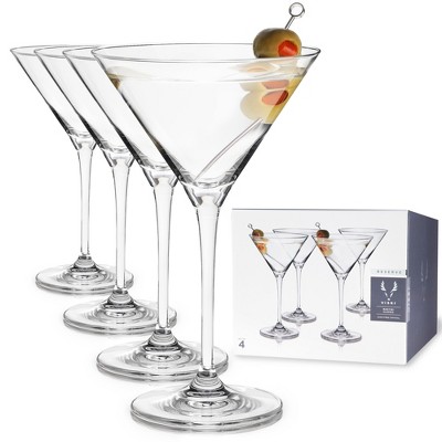 KiMenoX Set Of 4 Martini Coupe Glasses - 7oz, Lead-Free Crystal, Hand-Blown - View #3