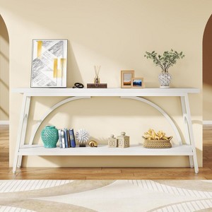 Hommoo 70.8”Extra Long Console Table for Entryway White - 1 of 4
