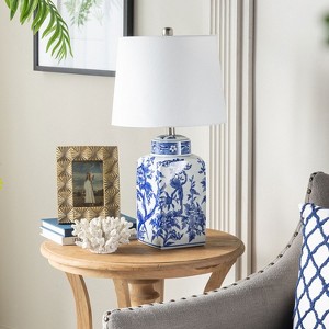 KTMBDW Chinoiserie Classic LED Table Lamp, Ceramic Vase Bedside Lamp for Bedroom, Living Room, Office, Blue & White - 1 of 4