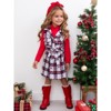 Make Santa Proud Turtleneck Top And Belted Plaid Dress Set Mia Belle Girls - 4 of 4