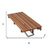 HomeRoots 14" X 30" Brown Teak Rectangular Shower Bench - 3 of 4