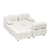 90.6" Technology Cloth L-Shaped Sectional Sofa, Foldable, Waterproof & Scratch Resistant - 3 of 4