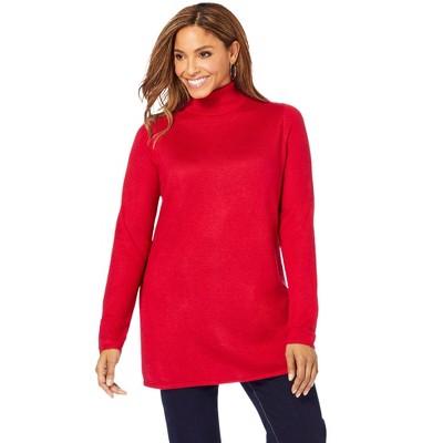 Jessica London Women's Plus Size Cotton Cashmere Turtleneck