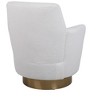 Gulches Teddy Faux Fur Swivel Barrel Chair, 360¡ã Accent Armchair with Gold Stainless Steel Base (Ivory) for Living Room Bedroom - 4 of 4