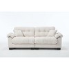 90.1'' Chenille Pleated 3-Seater Sofa with Dense Foam Cushion and Spring Support - 2 of 4