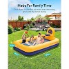 Link Evajoy Kids Inflatable Pool With Basketball Hoop and Spray - Great For Backyards & Gardens 90"x55"x35" - 2 of 4