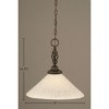 Toltec Lighting Elegante 1 - Light Pendant in  Dark Granite with 16" Italian Bubble Shade - 2 of 2