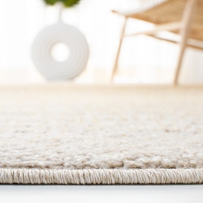 Gold and Ivory Hand-knotted Synthetic Area Rug