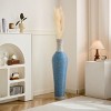 FURNIinspire Decorative Vases Tall Standing Floor Vase Durable Rattan Elegant Home Decor for Living Room, Entryway， Blue, 5.5"*5.5"*39" - 2 of 4