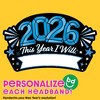 Big Dot of Happiness Colorful New Year Party Headbands, 2026 Resolution Party Hats & Games, 2026 NYE Party Decor, Blue, Green, Pink, Purple, Set of 16 - 4 of 4